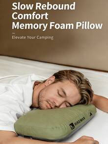 This Portable Slow-Rebound Memory Foam Pillow For Outdoor Camping Is Available In A Variety Of Colors, Is 10 Cm High, And Provides A Quiet And Comfortable Sleep Experience. The Slow-Rebound Material Effectively Supports The Neck And Shoulders. - Camping Pillow - View 5