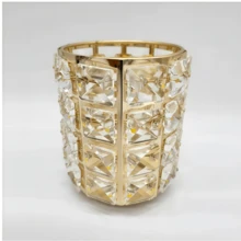 Bộ 1 món - Giá đỡ cọ trang điểm bằng pha lê, kệ đựng cọ trang điểm, giá để cọ trang điểm bằng pha lê, hộp đựng mỹ phẩm bằng thủy tinh pha lê tròn kiểu Châu Âu. Thích hợp để đựng bút kẻ mắt, bút kẻ lông mày, cọ trang điểm và các dụng cụ trang điểm. Lý tưởng cho phòng tắm, phòng ngủ hoặc bàn làm việc. Là món quà ngày lễ hoàn hảo cho gia đình và bạn bè. Thích hợp làm quà tặng ngày lễ hoặc quà Giáng sinh cho người thân yêu. - Nhiều màu - Xem 12