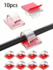 Outdoor Adhesive Cable Clips, Suitable For Christmas Light Clips, Decorative Clips, Self-Adhesive Hooks, Cable Management, Small String Light Accessories - White - View 10