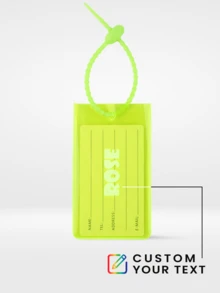 1pc Personalized PVC Luggage Tag With Privacy Card Slot, Customized Name, Colorful PVC Label Suitable For Handbag, Backpack, Handmade Exquisite Travel Accessory, Travel Gift For Friends Birthday - Multicolor - View 20