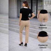 Women's High-Waisted Pants – Elegance, Comfort, And Versatility - Khaki - View 3