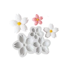 1Pc 3D Cherry Blossom Silicone Mold, Ideal For DIY Soap Candle Jewelry & Wedding Season Handmade Crafts - DIY Candle Molds - View 8