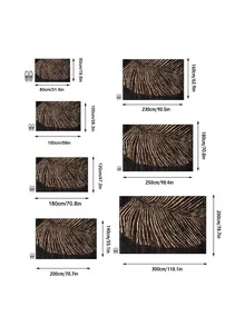 1pc Vintage Area Rug/Carpet, Distressed Dark-Toned Leaf Pattern, Soft Faux Wool, Suitable For Bathroom, Kitchen, Entryway, Hallway, Bedside, Living Room, Bedroom, Machine Washable, Home Decor - Multicolor - View 3