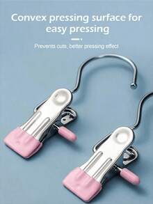 10/30/40pcs Stainless Steel Clothes Clips, Minimalist Stainless Steel Hanging Hooks, Stainless Steel Clips, Back To School Essential, Hooks Drying Clips, Hangers, Indoor, Portable Hanging Clips, Wardrobe Storage Racks, Clothes Rack Decor, Mother's Day Clothing Spring Decor, Holiday Decor - Beige - View 8