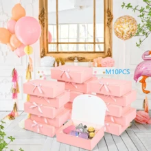 10 Hộp Quà Nắp Hồng, Hộp Cầu Hôn Phù Rể, Hộp Quà Ruy Băng Đen Sang Trọng, Hộp Quà Cưới, Hộp Quà Sinh Nhật, Hộp Quà Tiệc, Hộp Quà Phù Dâu, Quà Tốt Nghiệp, Quà Ngày Valentine - Xem 9