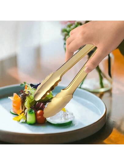 1pc Stainless Steel Tongs For Sugar Cubes, Ice Cubes, Mini Fruits, Candies, Suitable For Kitchen, Restaurant, Cafe, Afternoon Tea, Dessert,9" Easy Grip - Perfect For Buffet & Parties1/2pcs Stainless Steel Tongs For Sugar Cubes, Ice Cubes, Mini Fruits, Candies, Suitable For Kitchen, Restaurant, Cafe, Afternoon Tea, Dessert,9" Easy Grip - Perfect For Buffet & Parties