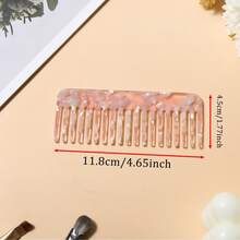 Customized Marble Pattern Hair Comb With Gift Box, Personalized Initial Engraved Bridesmaid Gift, Wedding Party & Daily Use Hair Brush, Personalized Gift For Women - Multicolor - View 6