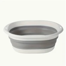 Portable Silicone Folding Wash Basin, Multi-Functional Collapsible Water Basin, Essential For Students Dorm, Camping, Travel, Space-Saving - Multicolor - View 9