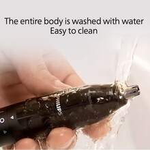 PHILIPS Nose And Ear Hair Trimmer,360° Rotary Cutter Head Washable Automatic, NT1620/14, Batteries Not Included - Black - View 4