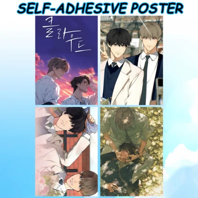 Love Above The Clouds Poster, Baek Cirrus, Yeon Skylar, Chan-Il, Cloud, Manhwa, Anime Fans Merchandise Goods, Anime Poster Decor, Self-Adhesive Poster, Home Decor Poster, Suitable For Bedroom, Living Room, Cafe, Closet, Birthday Gift, Decor Item, Party Decoration