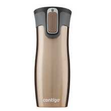 Auto Seal Leakproof Vacuum Insulated Coffee Travel Mug, Stainless Steel Portable Thermal Tumbler, Easy Clean Lid Water Cup For Driving Office Daily Commute - Gold - View 11