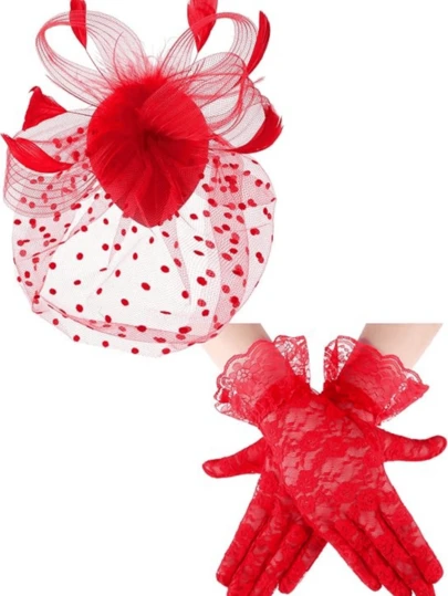 1PC Fascinator Hat For Women – 50s & 60s Flower Mesh Ribbon Headband With Clip, Elegant Tea Party, Kentucky Derby, Or Wedding Headwear, Special Occasion Hat | Vintage Style Hat |Trimmed Hat