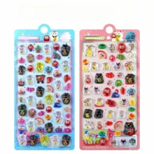 Kawaii Japanese Daruma Lucky Cat Drop 3D Relief Sticker For Scrapbooking DIY Phoe Case Decor Sticker School Stationery Supplies - 黑色 - 查看 12