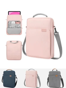 Simple, Solid Color, Luxurious Multi-Size Laptop And Tablet Organizer Bags, Tablet Protective Cases, With Shoulder Straps, Stylish Laptop Bags. Portable Cosmetic Bags. Rectangular, Large-Capacity Storage Bags. Unisex Design. - 查看 1