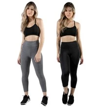 Set Of 2 Capri Leggings, Comfortable Fitness Style, Shaping, High Waist, Supportive - Redwood - View 8