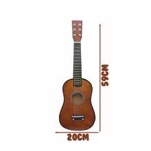 Mini Acoustic Children's Guitar With Steel Strings For Beginners - 鏽棕色 - 查看 2