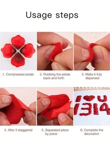100pcs Multi-Color Artificial Rose Petals - Essential For Weddings! Beautiful Romantic Design, Made Of High-Quality Soft Non-Woven Fabric, Realistic 3D, Wrinkle-Resistant And Long-Lasting - View 4