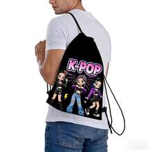 3件組 K-POP 歌手風格背包套裝，含鮮豔舞台印花，適合青少年日常使用，包含輕量休閒背包、時尚通勤包及大容量旅行包，附收納口袋，適用於學校用品 - 多色 - 查看 10