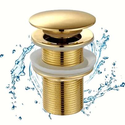 1 Tapón de drenaje emergente de acero inoxidable para baño, con proceso de recubrimiento en polvo, drenaje de piso, adecuado para varios drenajes en baños y cocinas, operación manual, sin electricidad requerida. Drenaje emergente de acero inoxidable para lavabo de baño, drenaje de grifo de lavabo de baño, drenaje de lavabo, drenaje emergente a prueba de olores para lavabos de baño, con filtro de drenaje de acero inoxidable