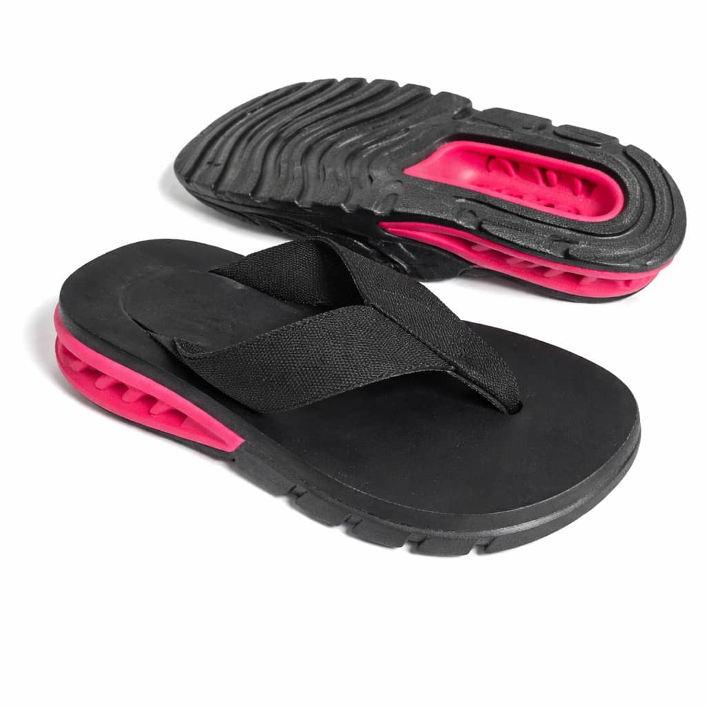 Comfortable Men's Unisex Flip-Flops - ĐEN HỒNG - Xem 1