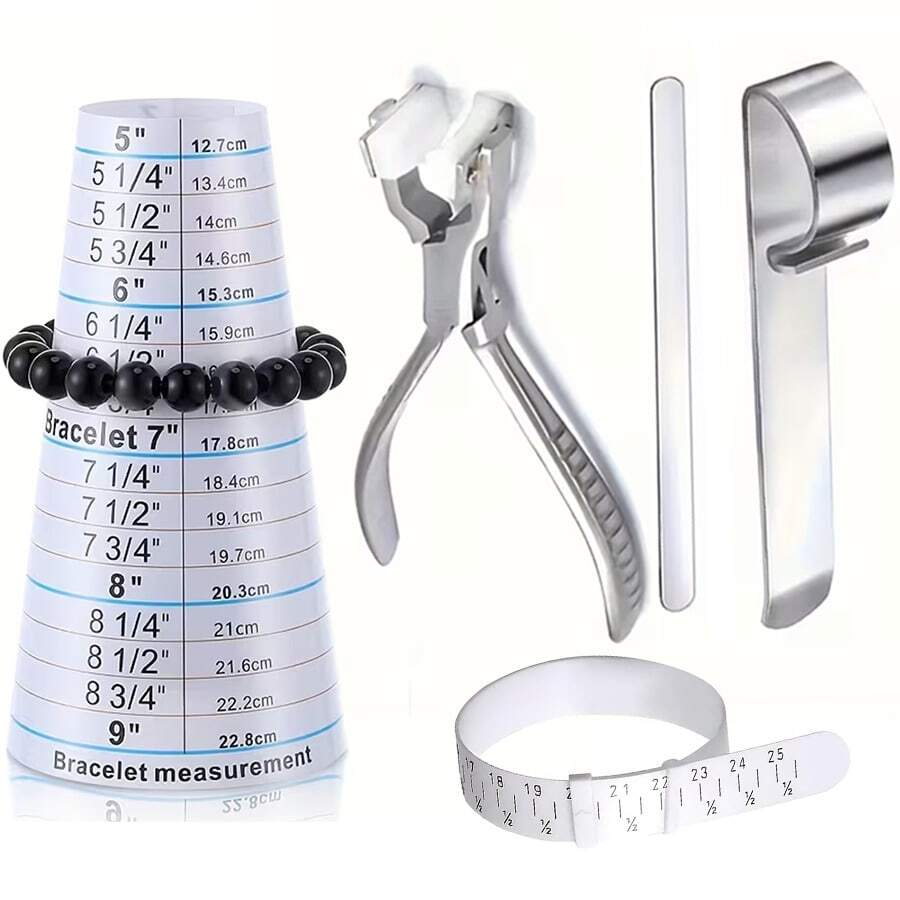 Bracelet & Bangle Jewelry Making Tool Kit, Adjustable Bracelet Mandrel, Plastic Wrist Shaper, Bracelet Bending Tool & Plier, Bangle Blank, Suitable For Jewelry Crafting, Designed For Jewelry Design