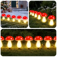 8/12/20pcs Solar Mushroom Lights, Outdoor Garden Decor, 8 Lighting Modes Solar Mushroom Lamps, Flickering Mushroom Fairy Lights, Suitable For Yard, Patio, Path, Lawn, Wedding, Camping - 太陽能 - 查看 9