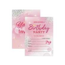 12pcs Customizable Birthday Invitation Cards, Multiple Themes Available, High-Quality Invitations Suitable For Birthday Parties, Celebrations, Disco And Glitter Themed Events - Multicolor - View 14