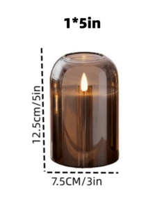 Set de 3 luces de columna de acrílico con LED a batería, con control remoto y temporizador, adecuadas para decoración del hogar en Navidad, Halloween y Año Nuevo (baterías no incluidas) - gris - Ver 14