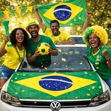 Universal Brazilian Flag Kit For Car Hood - Fans Of The Hexa World Cup - 後視鏡+引擎蓋 - 查看 2
