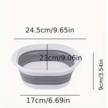 Portable Silicone Folding Wash Basin, Multi-Functional Collapsible Water Basin, Essential For Students Dorm, Camping, Travel, Space-Saving - Multicolor - View 4