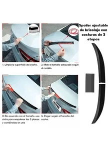 Universal Adjustable Ducktail Spoiler, Sport Adjustable ABS Trunk Spoiler, DIY Car Modification Accessories, Suitable For Small Cars - A - View 9