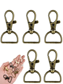 5/10/20/30/45/60Pcs Swivel Clasps Keychain Hooks D Ring Clips Lanyard Hardware For Keychain Making Lanyard Wallet DIY Craft Supplies - Keychain - View 7