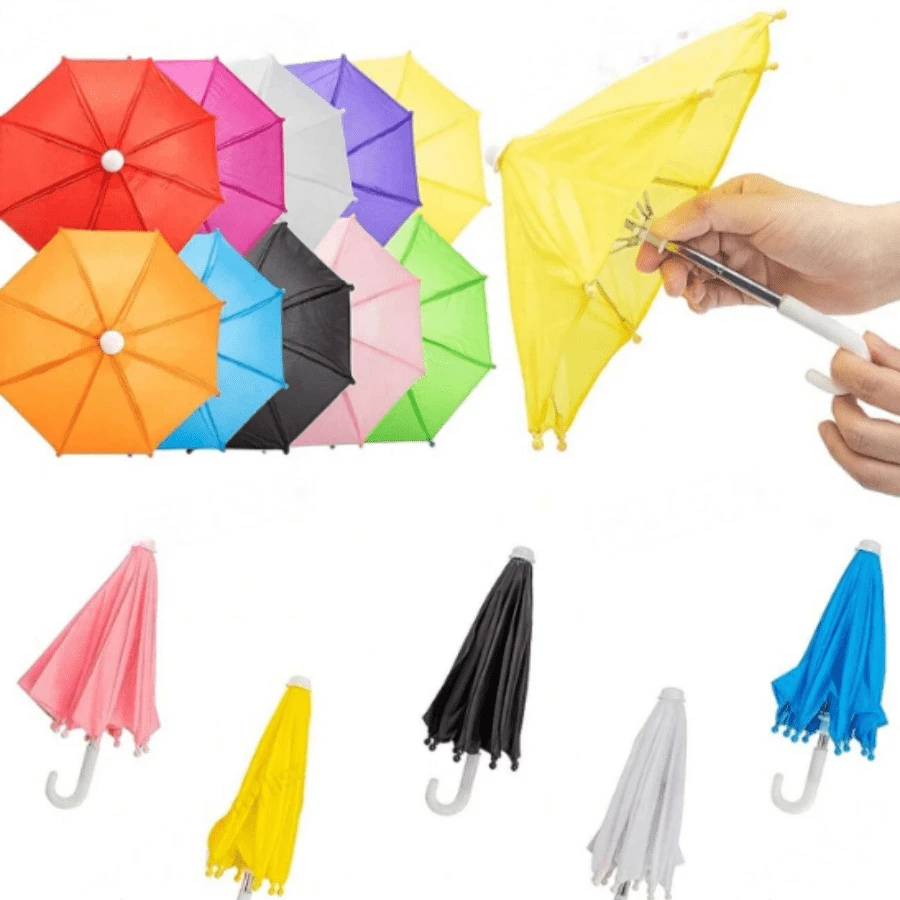 1pc 18-Inch Mini Umbrella Doll Accessory: Adjustable Parasol Suitable For 1/4, 1/3 Scale BJD Dolls - Multicolor - View 1