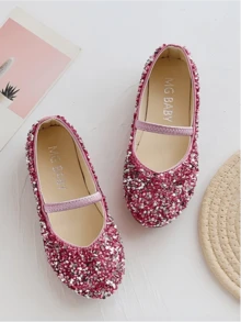 1 par de sapatos infantis lisos com strass, modelo slip-on, casuais e versáteis, perfeitos para a primavera. - Rosa - Ver 13