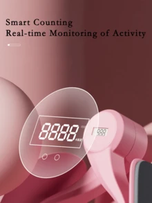 TPE瑜伽腿部训练器，盆底肌锻炼器材，产后恢复健身工具，无需电源或电池，适合塑形瘦腿，浅紫色和粉色 - 彩色 - 查看 10