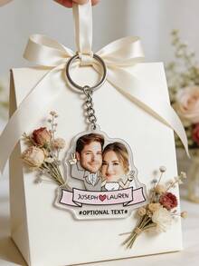 Custom Acrylic Bag Accessories - Wedding Photo Keychains, Personalized Photo Keychains, Bag Pendants, Suitable As Valentine's Day Gifts - Multicolor 3 - View 6