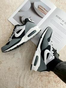 Nike Air Max Correlate 休闲低帮运动鞋，舒适运动休闲鞋，男女通用，黑色和灰色 - 黑灰 - 查看 7