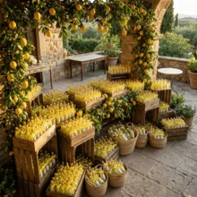 VICKYO 50pcs Mini Limoncello Bottles, Italian Themed Party Favors For Italian Food Lovers, Event Organizers, Party Planners 50ml Clear Bottles With Gold Caps, Yellow Ribbons & Lemon Labels For Italian Themed Parties, Dinner Parties & Cultural Events - 50 - View 4