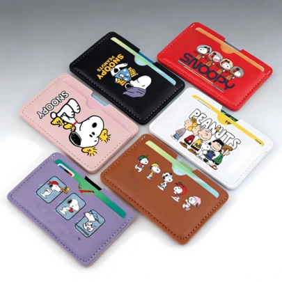 SNOOPY 1pc Cartoon Style Card Holder, Portable For Bus Card, Metro Card, Access Card, Meal Card, Student ID, Ideal Gift For Birthday, Back To School, Best Friend