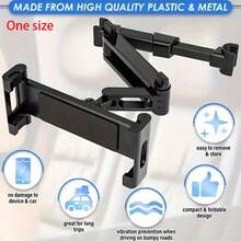 360° Adjustable Car Tablet Holder, Fits 4.7-11 Inch Phones & Tablets, Foldable Design, Holiday Gift, Car Tablet Mount, Travel Accessory, Compact Structure, Sturdy Construction - A - View 6