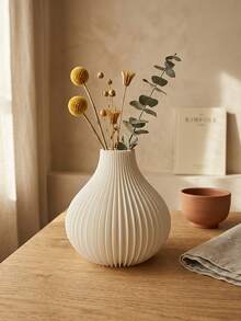 1pc Modern Bohemian Minimalist Decorative Shatterproof Lightweight Waterproof Matte High-Quality Plastic Vase, Nordic Rustic Vintage Style - A - View 8