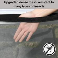 Upgraded Dual-Side No-Drill Window Screen – Nano PP Mesh Mosquito Net, Breathable & Kid- Insect Fly Barrier, Easy DIY Adjustable Fit For Sliding/Hanging Windows, Reusable & Washable Home Protection - Grey - View 4