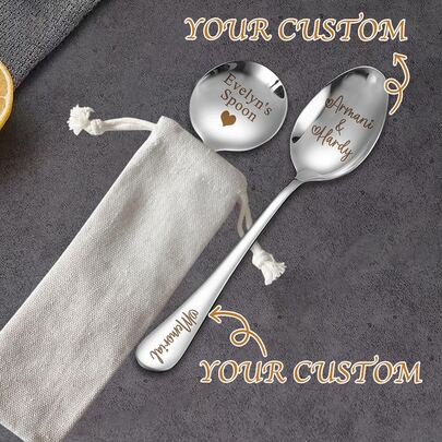 Customized Engraved Wedding Cake Cutting Set - Personalized Stainless Steel Cake Knife And Fork Set With Name/Date, Elegant Bridal Shower Gift, Anniversary Souvenir, Newlywed Wedding Gift (Free Shipping)