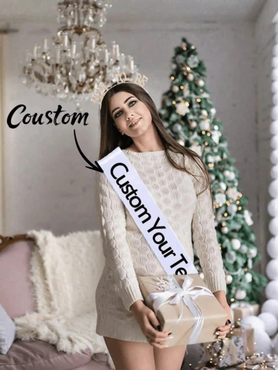 Personalisierte Text-Schleifen, individualisierte Spruchbänder, angepasste Geburtstags-Schleifen, anpassbare Junggesellinnen-/Junggesellenabschied-Schleifen - das perfekte Abschlussgeschenk für sie. Multifunktional, hochdekorativ, wiederverwendbar, exquisit, stilvoll, hochwertig, bunt, modern, anpassbar, personalisiert und einzigartig. Ein ideales Abschlussgeschenk für sie, den Freund, den Vater, die Freundin, die Mutter oder die Familie.