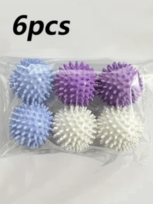 1/4/6pcs Reusable Laundry Balls - Free Dryer Balls Included, Fabric Softener Alternative, Effectively Removes Stains And Hair. Solid Laundry Balls. - Multicolor - View 29