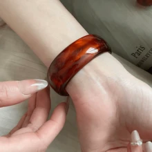 Andkiss 1件亚克力几何开口手镯 - 彩色 - 查看 2