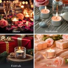 Tea Lights Candles 8 Hour Long Burn Time White Unscented 100 Pack - 8H-100PCS - View 4
