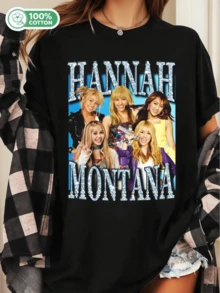 Hannahs Montanas Vintage Style T-Shirt Or Sweatshirt - Black - View 1