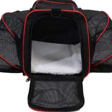 Pet Carrier Bag For Pets Up To 9kg, Expandable, Suitable For Airplane Travel, Premium For Dogs And Cats. - 紅色 - 查看 2