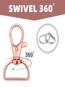 5/10/20/30/45/60Pcs Swivel Clasps Keychain Hooks D Ring Clips Lanyard Hardware For Keychain Making Lanyard Wallet DIY Craft Supplies - Keychain - View 3